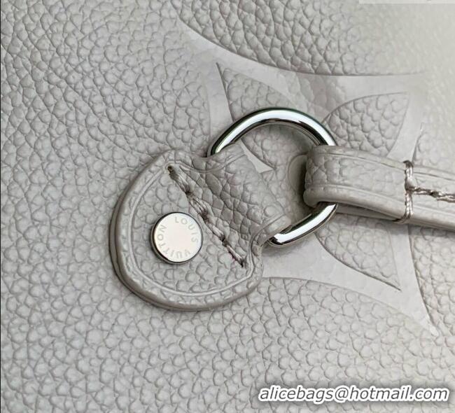 Super Quality Louis Vuitton Neverfull MM Bag in Grained Cowhide Leather M13578 Light Grey 2025
