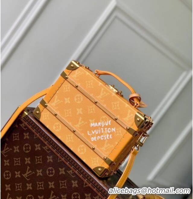 Big Discount Louis Vuitton Handle Trunk bag in Monogram Heritage Canvas M12458 Yellow 2025