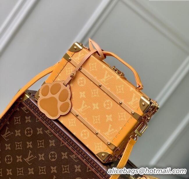 Big Discount Louis Vuitton Handle Trunk bag in Monogram Heritage Canvas M12458 Yellow 2025