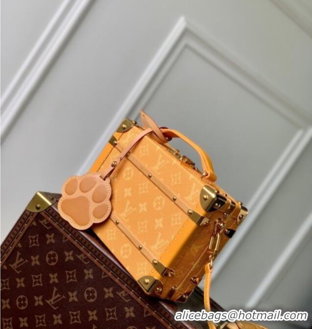 Big Discount Louis Vuitton Handle Trunk bag in Monogram Heritage Canvas M12458 Yellow 2025