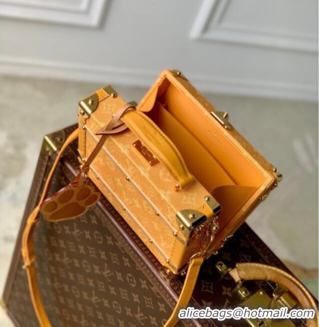 Big Discount Louis Vuitton Handle Trunk bag in Monogram Heritage Canvas M12458 Yellow 2025