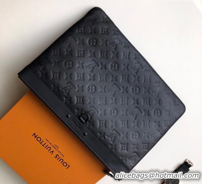 Top Quality Louis Vuitton Discovery Pochette Pouch in Monogram Leather M62903 Black 2025