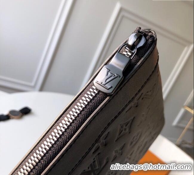 Top Quality Louis Vuitton Discovery Pochette Pouch in Monogram Leather M62903 Black 2025