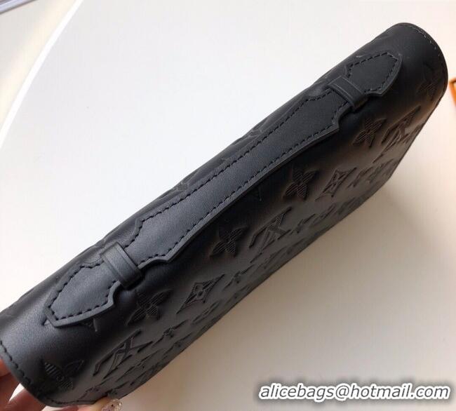 Famous Brand Louis Vuitton Zippy Large Wallet in Monogram Leather M41503 Black 2025