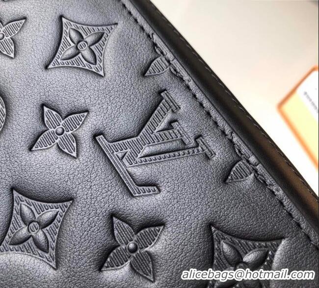 Famous Brand Louis Vuitton Zippy Large Wallet in Monogram Leather M41503 Black 2025