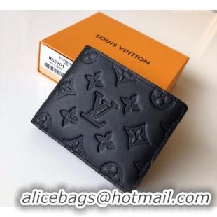 New Fashion Louis Vuitton Multiple Wallet in Monogram Leather M62901 Black 2025
