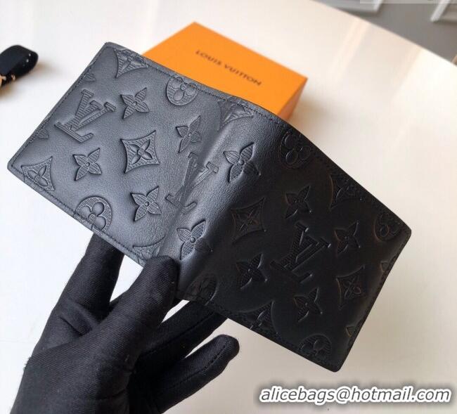 New Fashion Louis Vuitton Multiple Wallet in Monogram Leather M62901 Black 2025