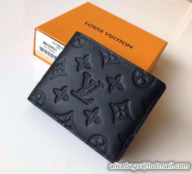 New Fashion Louis Vuitton Multiple Wallet in Monogram Leather M62901 Black 2025