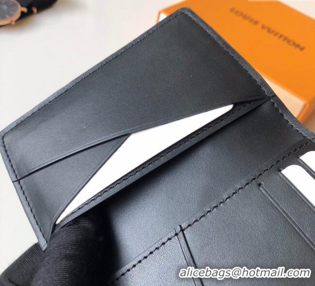 Top Design Louis Vuitton Monogram Shadow Wallet in Monogram Leather M62899 Black 2025
