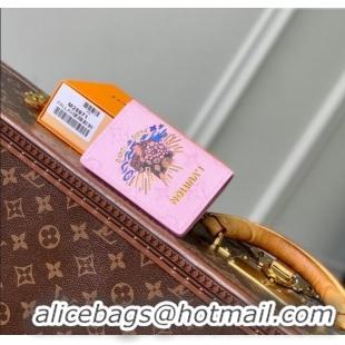 Luxury Discount Louis Vuitton Pocket Organizer Wallet in Printed Monogram Canvas M25973 Pink 2025