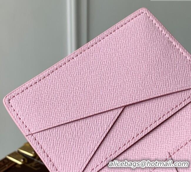 Luxury Discount Louis Vuitton Pocket Organizer Wallet in Printed Monogram Canvas M25973 Pink 2025