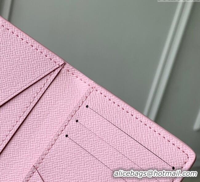 Luxury Discount Louis Vuitton Pocket Organizer Wallet in Printed Monogram Canvas M25973 Pink 2025