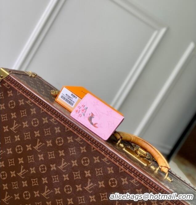 Luxury Discount Louis Vuitton Pocket Organizer Wallet in Printed Monogram Canvas M25973 Pink 2025