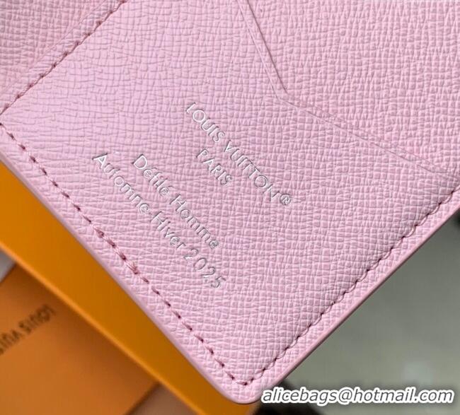 Luxury Discount Louis Vuitton Pocket Organizer Wallet in Printed Monogram Canvas M25973 Pink 2025