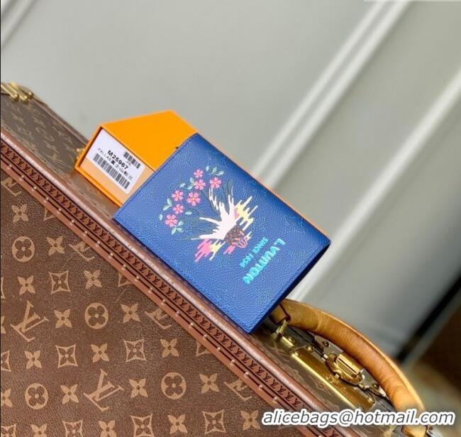 Inexpensive Louis Vuitton Passport Cover in Printed Monogram Canvas M25967 Blue 2025