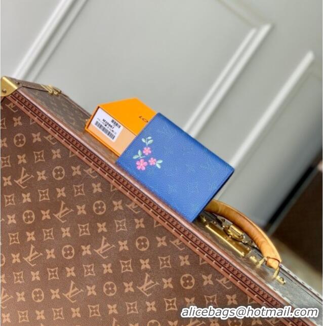 Inexpensive Louis Vuitton Passport Cover in Printed Monogram Canvas M25967 Blue 2025