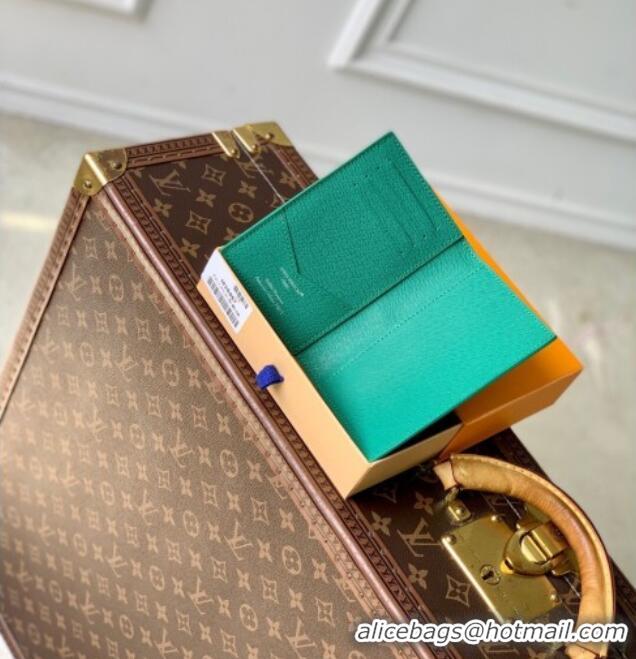 Pretty Style Louis Vuitton Passport Cover in Printed Monogram Canvas M26293 Green 2025