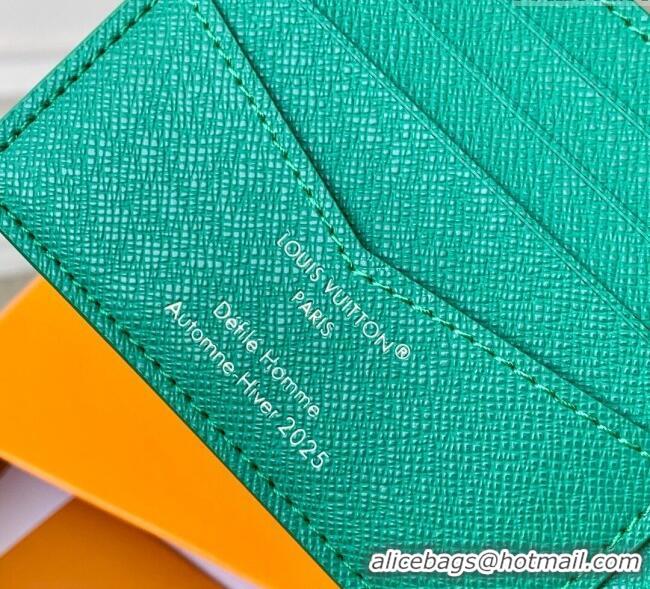 Most Popular Louis Vuitton Slender Wallet in Printed Monogram Canvas M25986 Green 2025