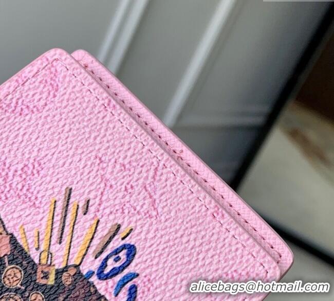 Reasonable Price Louis Vuitton Slender Wallet in Printed Monogram Canvas M25986 Pink 2025