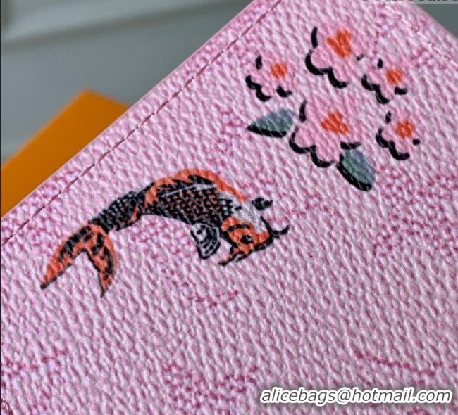Reasonable Price Louis Vuitton Slender Wallet in Printed Monogram Canvas M25986 Pink 2025