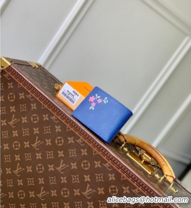 Good Taste Louis Vuitton Slender Wallet in Printed Monogram Canvas M15326 Blue 2025