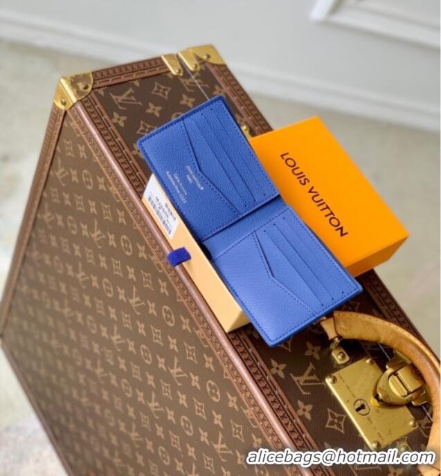 Good Taste Louis Vuitton Slender Wallet in Printed Monogram Canvas M15326 Blue 2025