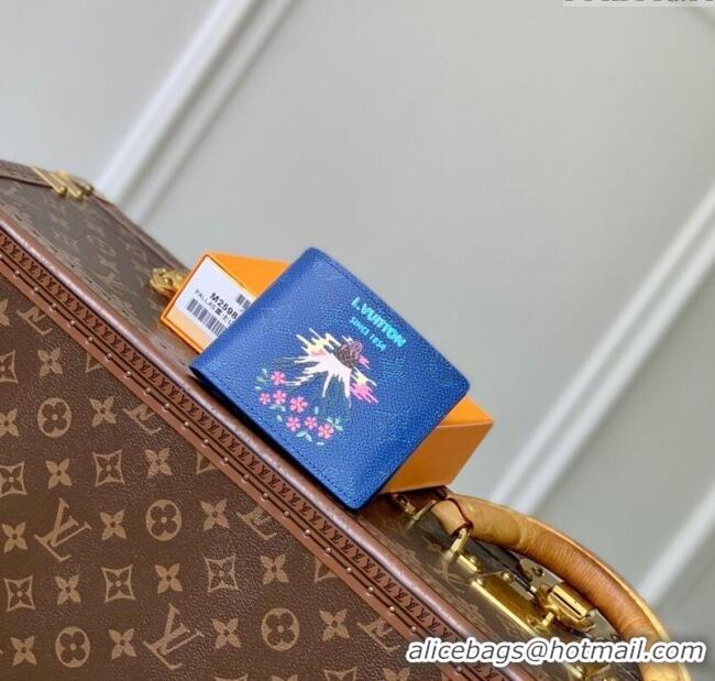Good Taste Louis Vuitton Slender Wallet in Printed Monogram Canvas M15326 Blue 2025