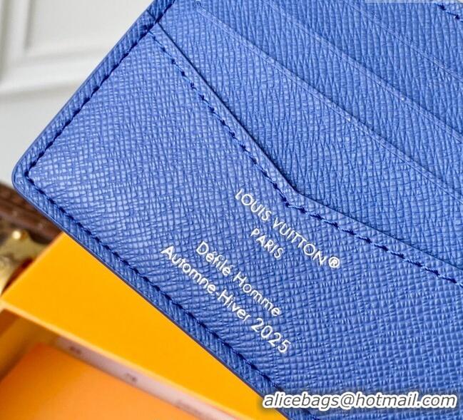 Good Taste Louis Vuitton Slender Wallet in Printed Monogram Canvas M15326 Blue 2025