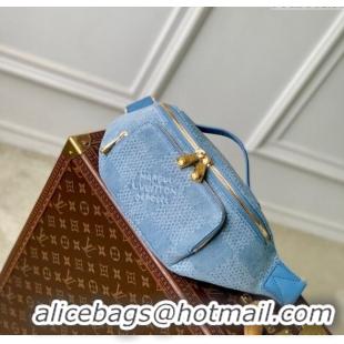 Top Quality Louis Vuitton Mens Rush Bumbag in Blue Damier Denim 3D Canvas N00205 2025