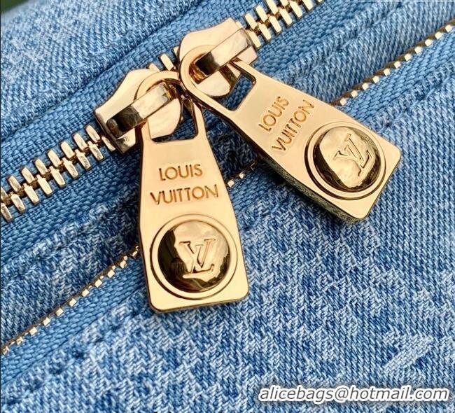 Top Quality Louis Vuitton Mens Rush Bumbag in Blue Damier Denim 3D Canvas N00205 2025