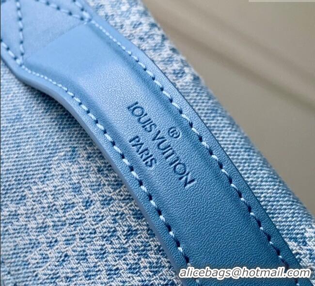 Top Quality Louis Vuitton Mens Rush Bumbag in Blue Damier Denim 3D Canvas N00205 2025