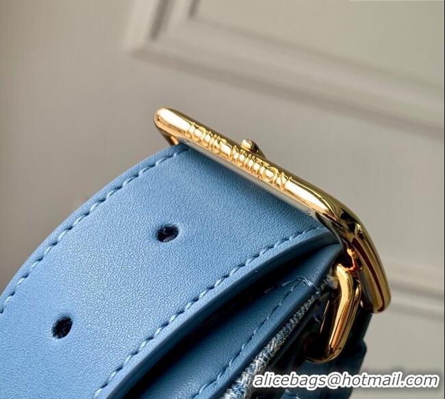 Top Quality Louis Vuitton Mens Rush Bumbag in Blue Damier Denim 3D Canvas N00205 2025