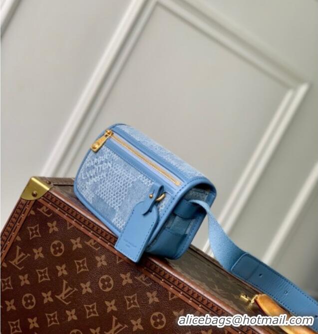 Well Crafted Louis Vuitton Mens Bosphore Wearable Wallet Mini Bag in Blue Damier Denim 3D Canvas N00210 2025