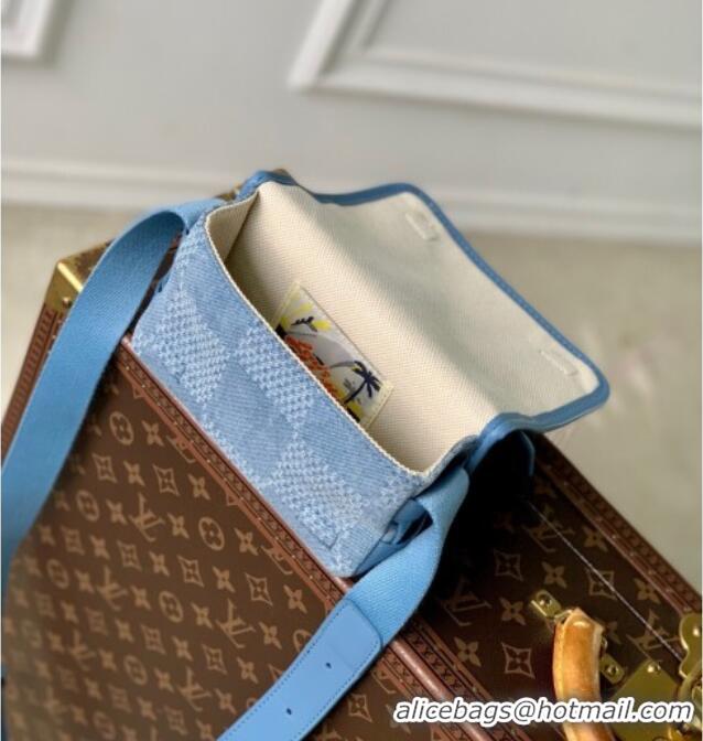 Well Crafted Louis Vuitton Mens Bosphore Wearable Wallet Mini Bag in Blue Damier Denim 3D Canvas N00210 2025