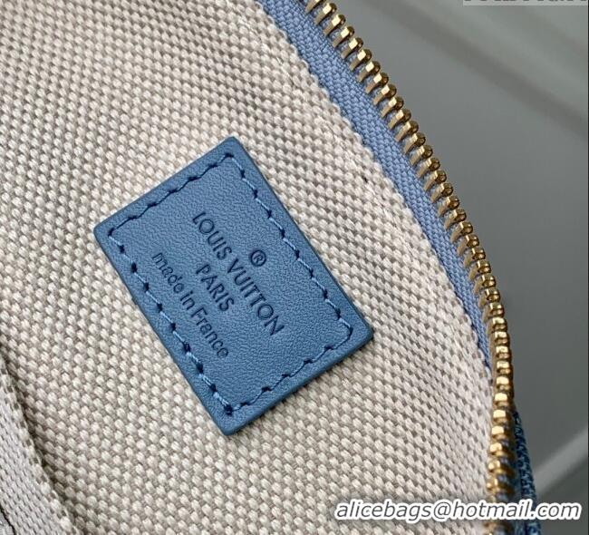 Discount Louis Vuitton Mens Pochette Accessories XL Crossbody Bag in Blue Damier Denim 3D Canvas N00204 2025