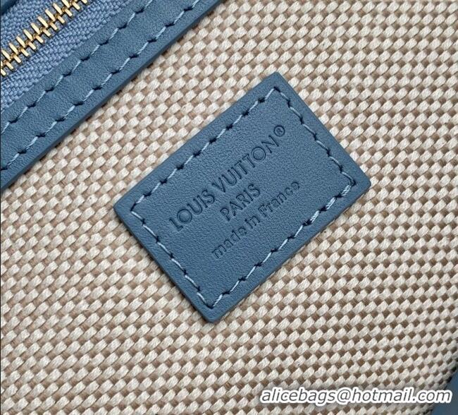 Top Grade Louis Vuitton Mens Nevereverfull Tote Bag in Blue Damier Denim 3D Canvas N00198 2025