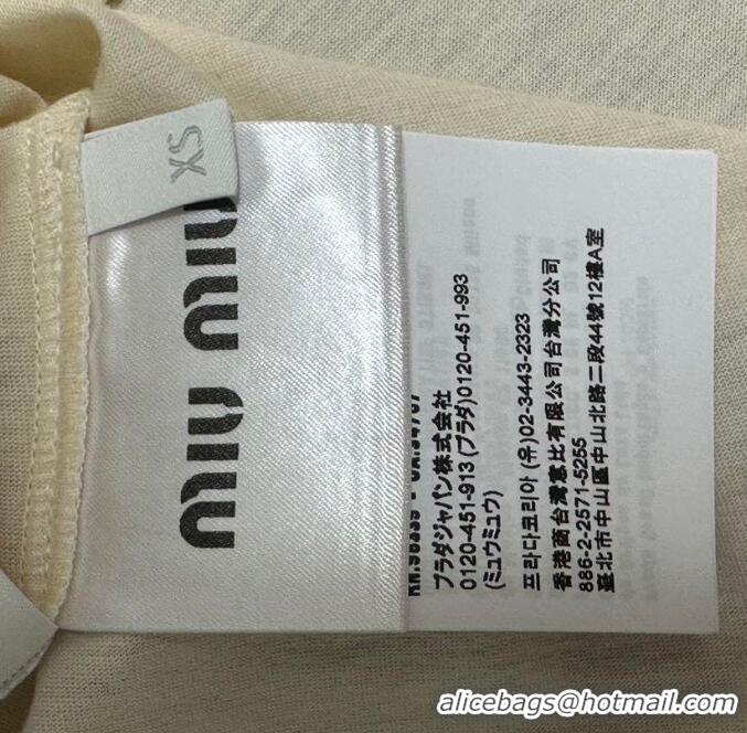 Buy Inexpensive Miu Miu Logo T-shirt 8412 White 2025