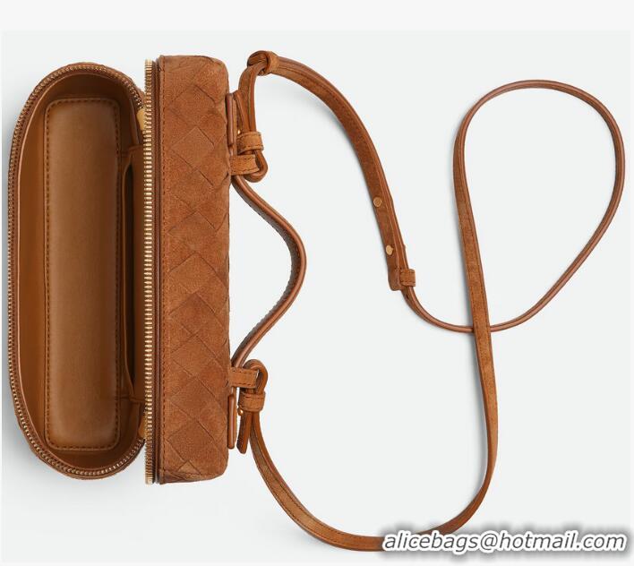 Discount Bottega Veneta Bang Bang Vanity Case in Intrecciato Leather Suede 789109 Brown 2025
