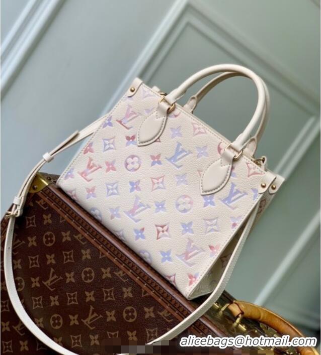 Grade Design Louis Vuitton Onthego PM Tote Bag in Dream Cream Embossed Leather M25770 2025