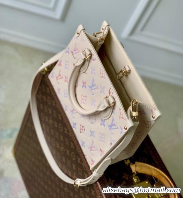 Grade Design Louis Vuitton Onthego PM Tote Bag in Dream Cream Embossed Leather M25770 2025