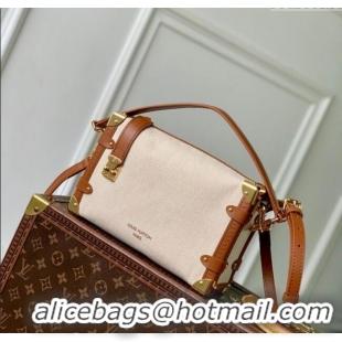 Best Price Louis Vuitton Side Trunk MM Bag in Cotton Canvas and Leather M14411 Beige/Brown 2025