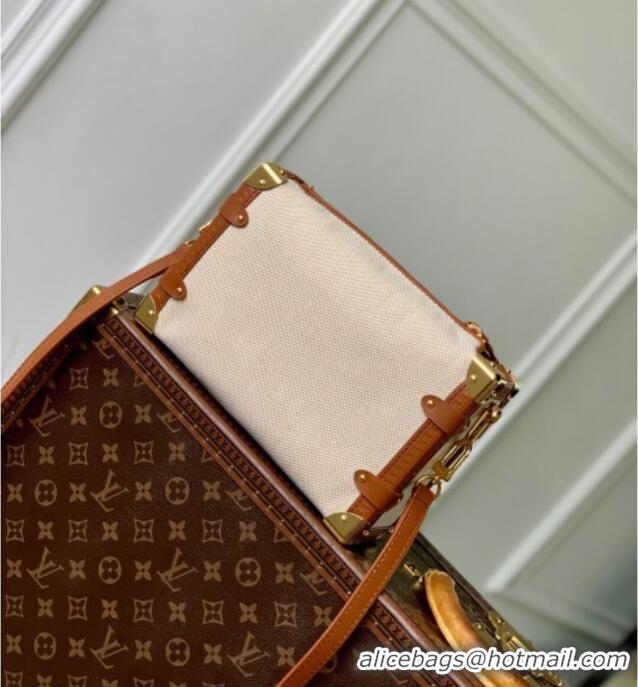 Best Price Louis Vuitton Side Trunk MM Bag in Cotton Canvas and Leather M14411 Beige/Brown 2025