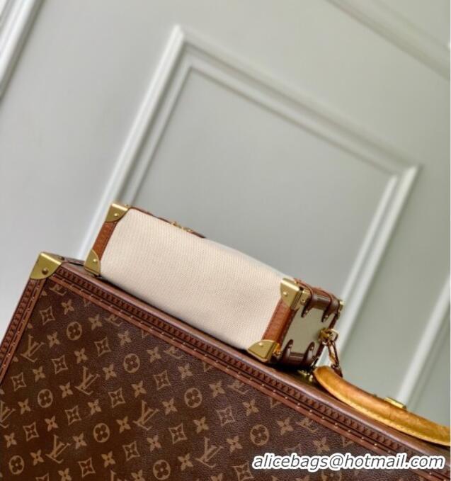 Best Price Louis Vuitton Side Trunk MM Bag in Cotton Canvas and Leather M14411 Beige/Brown 2025