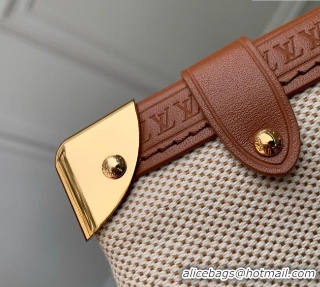 Best Price Louis Vuitton Side Trunk MM Bag in Cotton Canvas and Leather M14411 Beige/Brown 2025