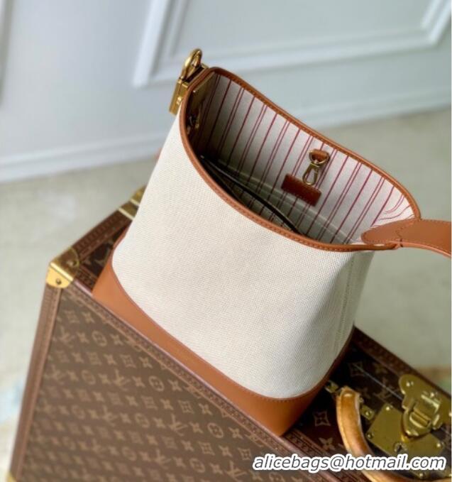 Super Quality Louis Vuitton Low Key Hobo PM Hobo Bag in Cotton Canvas and Leather M25468 Beige/Brown 2025