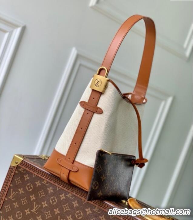 Super Quality Louis Vuitton Low Key Hobo PM Hobo Bag in Cotton Canvas and Leather M25468 Beige/Brown 2025