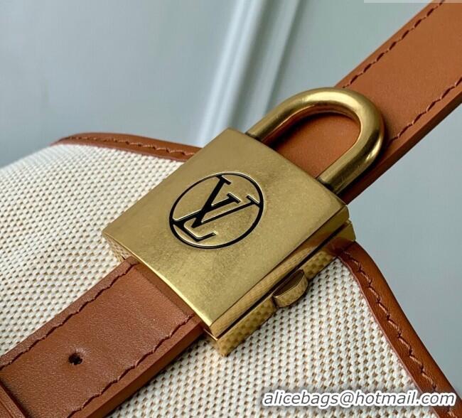 Super Quality Louis Vuitton Low Key Hobo PM Hobo Bag in Cotton Canvas and Leather M25468 Beige/Brown 2025
