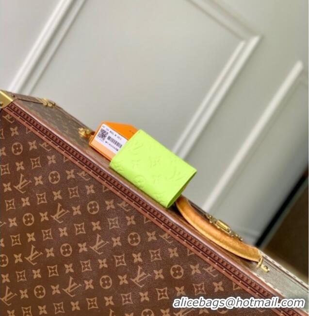 Promotional Louis Vuitton Rosalie Coin Purse Wallet in Embossed Leather M14506 Zesty Lime Green 2025