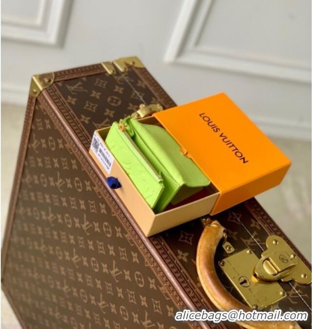 Promotional Louis Vuitton Rosalie Coin Purse Wallet in Embossed Leather M14506 Zesty Lime Green 2025