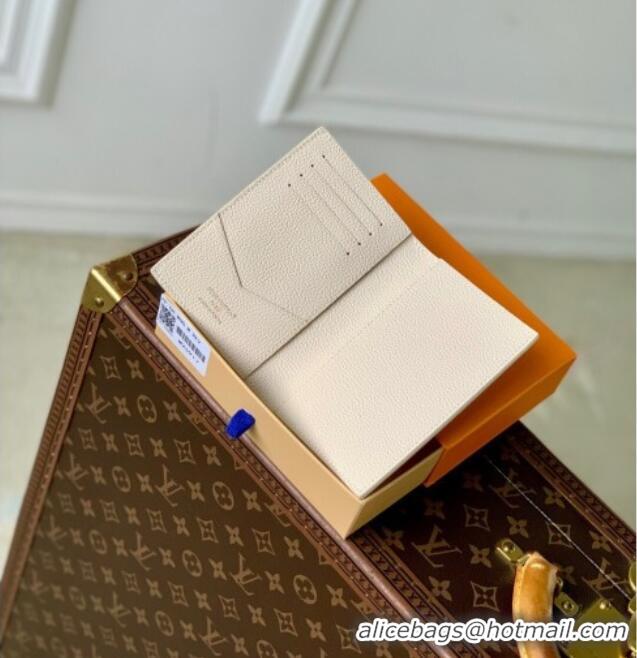 Best Quality Louis Vuitton Passport Cover in Dream Beige Embossed Leather M25917 2025